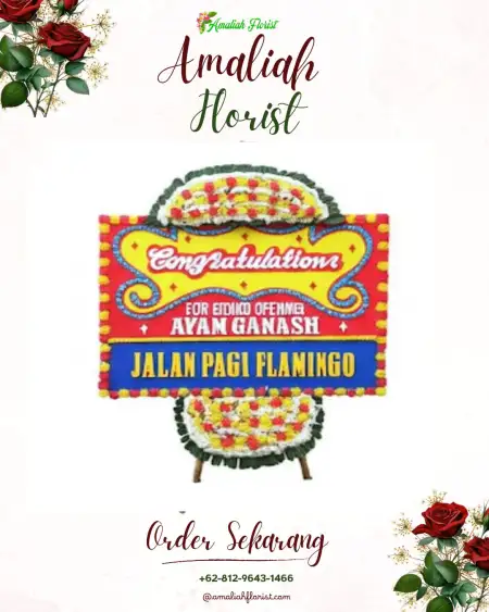 Sewa Papan Bunga Kima Atas
